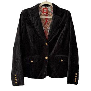 Vintage Old Navy Black Crushed Velvet Blazer Size M